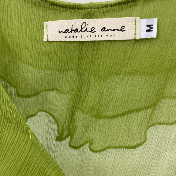 Green Shier Dress - Picture 3 of 3